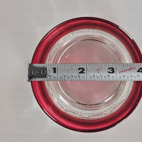 Tiffin Franciscan Kings Crown Ruby Cranberry Flashed Finger Bowl - Picture 6 of 11